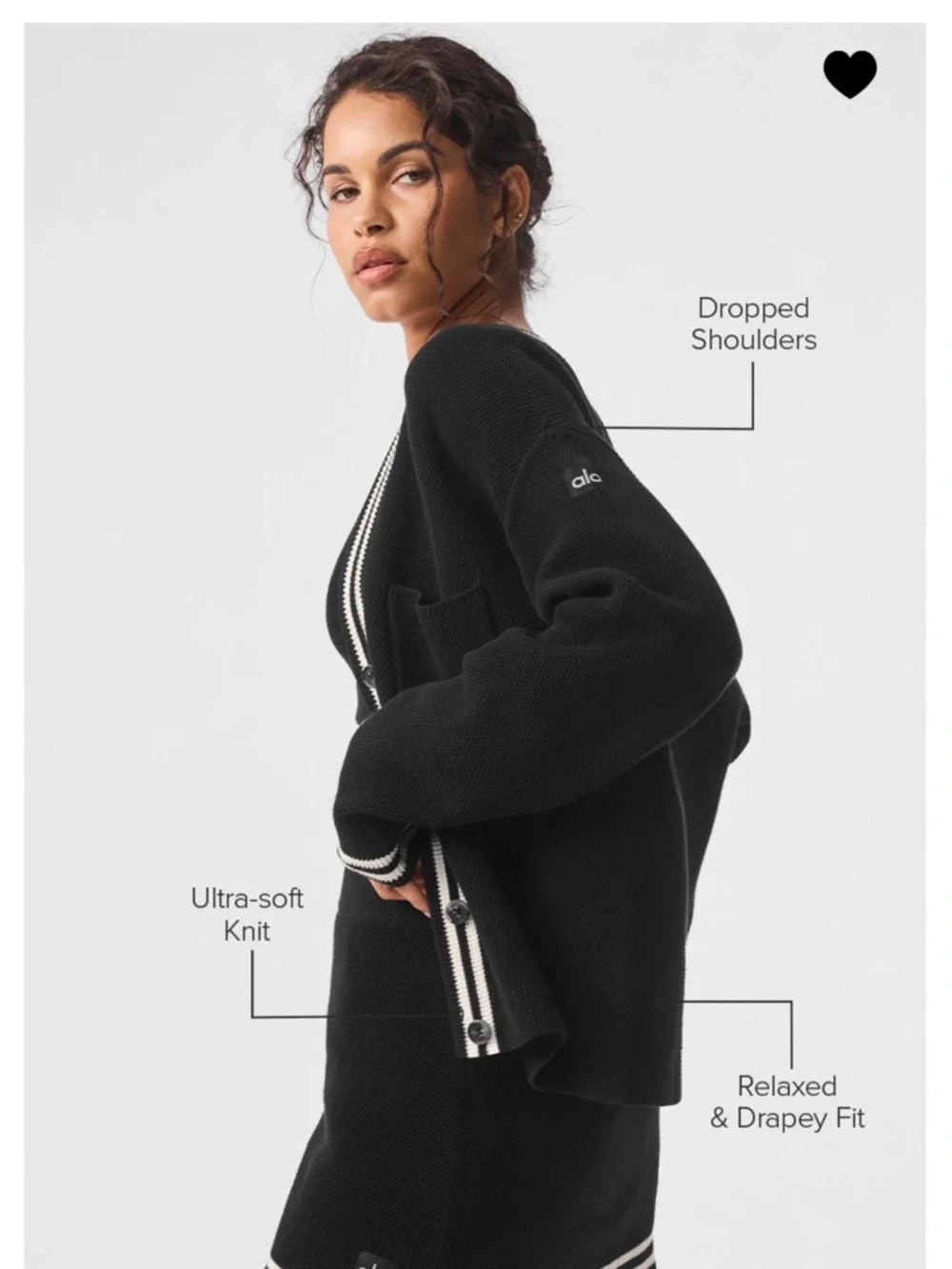 ALO Yoga Tennis Club Sweater Knit Cardigan - Picture 3 of 7